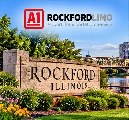 Welcome to Rockford Illinois with A1 Rockford Limo branding